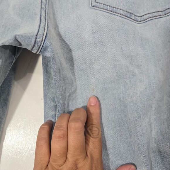 Express Skinny Light Wash Hyper Stretch Jeans 34x32 Distressed - Picture 9 of 9